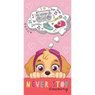 Mancs Őrjárat Never Stop fürdőlepedő, strand törölköző 70x140cm (Fast Dry)