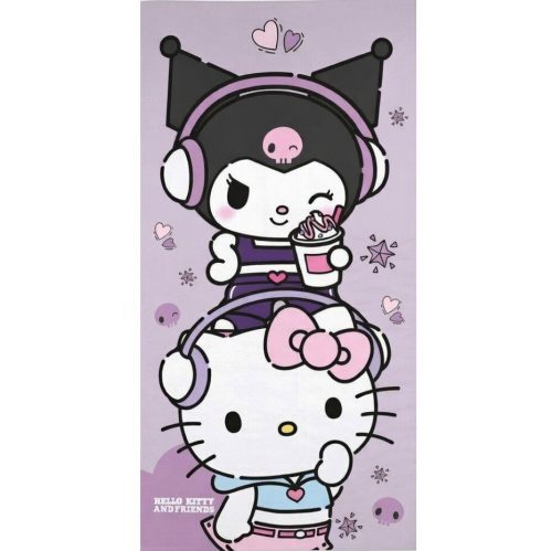 Hello Kitty Best Friend fürdőlepedő, strand törölköző 70x140cm (Fast Dry)