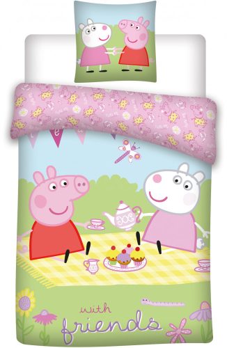 Peppa malac Picnic gyerek, ovis ágyneműhuzat 100×135cm, 40×60 cm