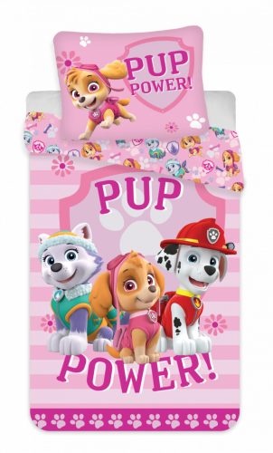 Mancs Őrjárat Pup Power Pink ágyneműhuzat 140×200cm, 70×90 cm microfibre