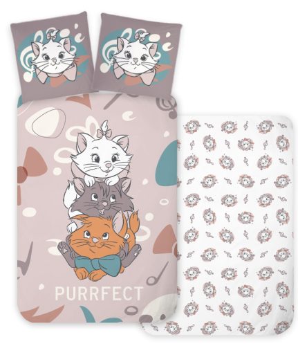 Disney Marie Purrfect gyerek, ovis ágyneműhuzat 100×135 cm, 40×60 cm