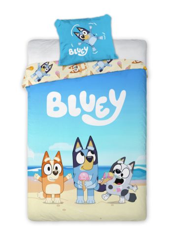 Bluey Beach Day gyerek, ovis ágyneműhuzat 100×135cm, 40×60 cm