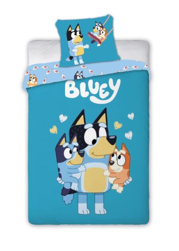 Bluey Loving Moments gyerek, ovis ágyneműhuzat 100×135cm, 40×60 cm