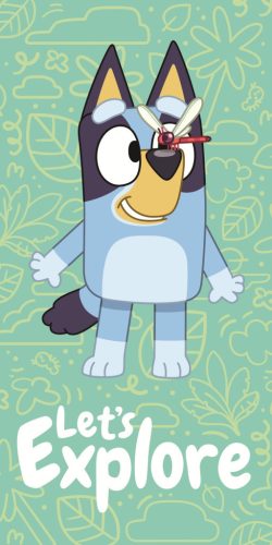 Bluey Explore fürdőlepedő, strand törölköző 70x140cm