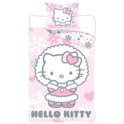   Hello Kitty Cozy Winter gyerek, ovis ágyneműhuzat 100×135 cm, 40×60 cm
