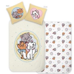   Disney Marie Trio gyerek, ovis ágyneműhuzat 100×135 cm, 40×60 cm