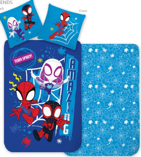 Pókember Team Spidey gyerek, ovis ágyneműhuzat 100×135 cm, 40×60 cm