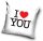 I love you White párnahuzat 40x40 cm