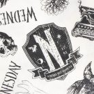 Wednesday Black shopping bag, bevásárlótáska 39 cm