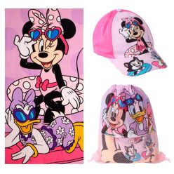  Disney Minnie Daisy törölköző, tornazsák, baseball sapka szett