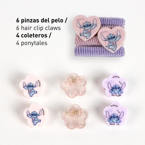 Disney Lilo és Stitch, A csillagkutya Alien Heart hajcsat, hajgumi szett dobozban