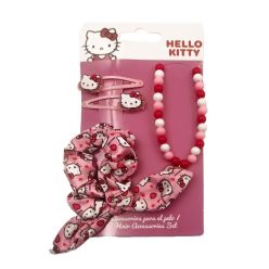 Hello Kitty Pink nyaklánc és hajkiegészítő szett