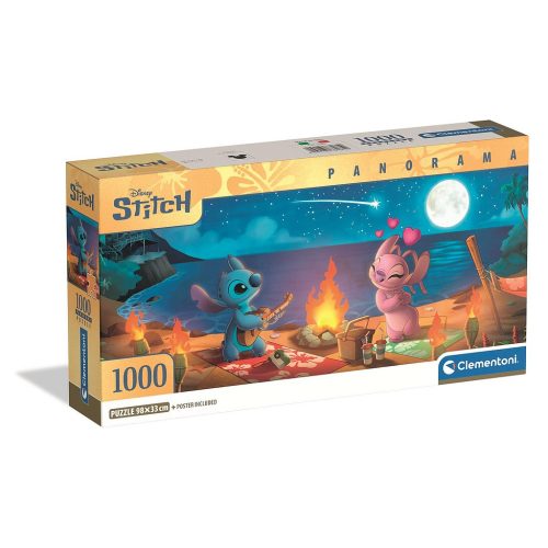 Disney Lilo és Stitch, A csillagkutya Campfire 1000 db-os panoráma Compact puzzle Clementoni