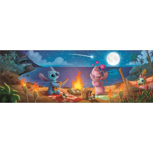 Disney Lilo és Stitch, A csillagkutya Campfire 1000 db-os panoráma Compact puzzle Clementoni