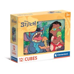   Disney Lilo és Stitch, A csillagkutya Funny Day mesekocka 12 db-os Clementoni