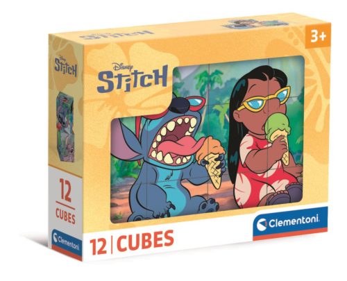 Disney Lilo és Stitch, A csillagkutya Funny Day mesekocka 12 db-os Clementoni