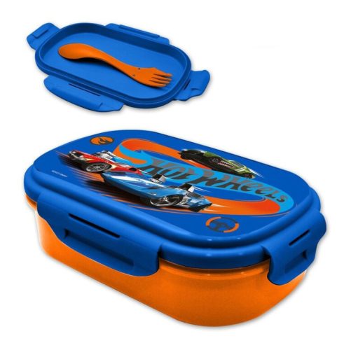 Hot Wheels Race szendvicsdoboz + evőeszköz szett