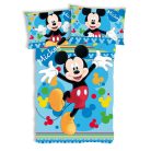 Disney Mickey Joyful gyerek, ovis ágyneműhuzat 100×135 cm, 40×60 cm