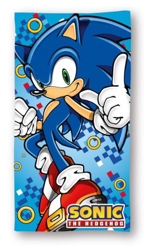 Sonic a sündisznó Rush fürdőlepedő, strand törölköző 70x140cm (Fast Dry)