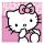Hello Kitty Cutie kéztörlő, arctörlő, törölköző 30x30cm
