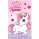 Unikornis Princess kéztörlő, arctörlő, törölköző 30x50cm