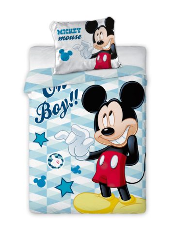 Disney Mickey Oh Boy gyerek, ovis ágyneműhuzat 100×135 cm, 40×60 cm