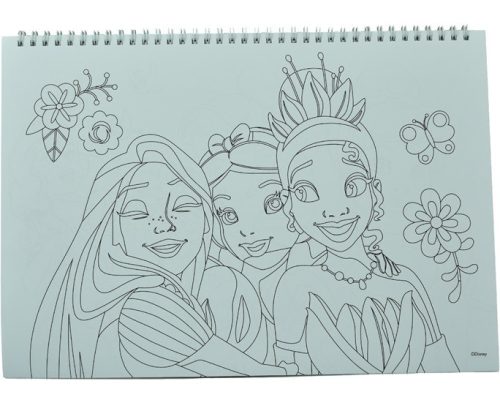 Disney Hercegnők Spring A/4 spirál vázlatfüzet 40 lapos matricával
