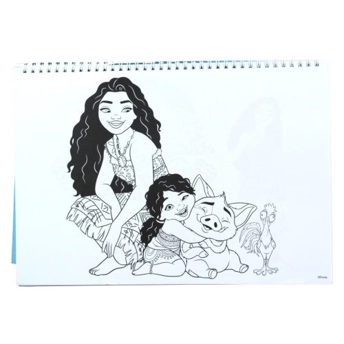 Disney Vaiana Together Again A/4 spirál vázlatfüzet 40 lapos matricával
