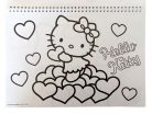 Hello Kitty Sweetheart A/4 spirál vázlatfüzet 40 lapos matricával