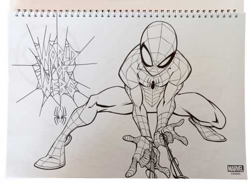 Pókember World of Webs A/4 spirál vázlatfüzet 40 lapos matricával