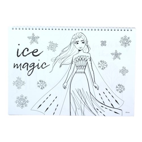 Disney Jégvarázs Heart A/4 spirál vázlatfüzet 40 lapos matricával