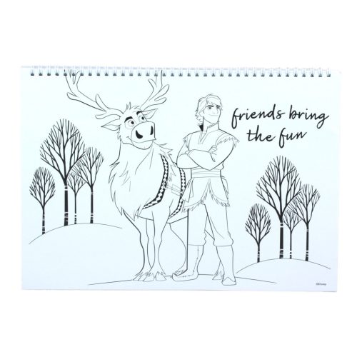 Disney Jégvarázs Heart A/4 spirál vázlatfüzet 40 lapos matricával