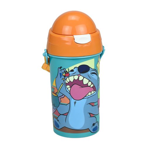 Disney Lilo és Stitch, A csillagkutya Cool műanyag szívószálas kulacs akasztóval 500 ml