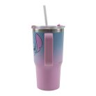 Disney Lilo és Stitch, A csillagkutya Alien 626 rozsdamentes acél thermo szívószálas kulacs 520 ml