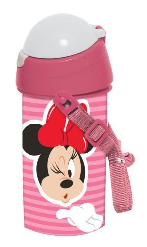 Disney Minnie Wink műanyag szívószálas kulacs akasztóval 500 ml
