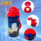 Sonic a sündisznó Speed műanyag szívószálas kulacs akasztóval 500 ml