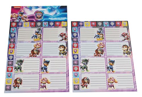 Mancs Őrjárat Power Up füzetcímke matricával 16 db-os