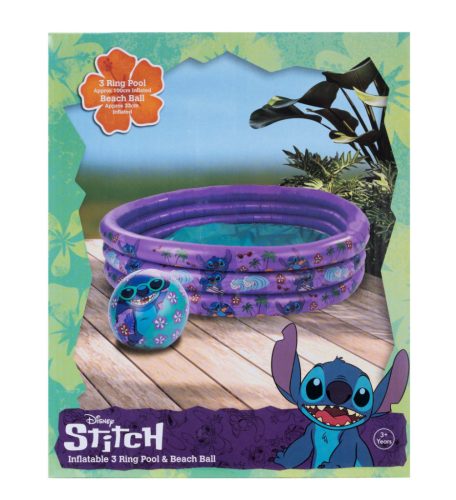 Disney Lilo és Stitch, A csillagkutya Hawaiian 3 gyűrűs gyerek medence és strandlabda szett