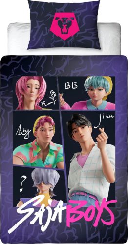 K-pop Démonvadászok Saja Boys kétoldalas ágyneműhuzat 140×200cm, 70x90 cm microfibre