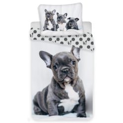   Kutyás French Bulldogs Black ágyneműhuzat 140×200cm, 70×90 cm