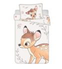 Disney Bambi Beige gyerek, ovis ágyneműhuzat 100×135cm, 40×60 cm