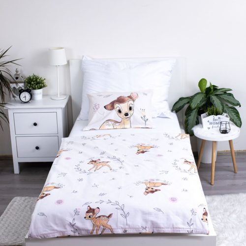 Disney Bambi Beige gyerek, ovis ágyneműhuzat 100×135cm, 40×60 cm
