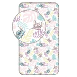   Disney Lilo és Stitch, A csillagkutya Leaves gumis lepedő 90x200 cm