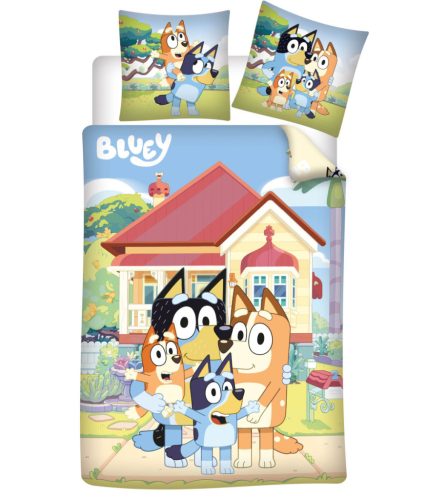 Bluey Neighborhood gyerek, ovis ágyneműhuzat 100×135cm, 40×60 cm