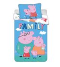 Peppa malac Big Pig Family gyerek, ovis ágyneműhuzat 100×135cm, 40×60 cm