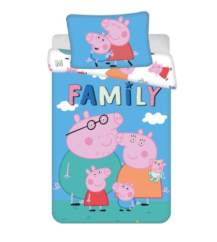 Peppa malac Big Pig Family gyerek, ovis ágyneműhuzat 100×135cm, 40×60 cm
