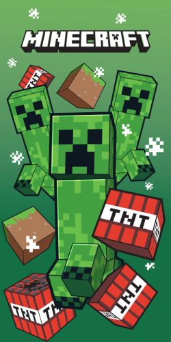 Minecraft TNT Creepers fürdőlepedő, strand törölköző 70x140cm (Fast Dry)