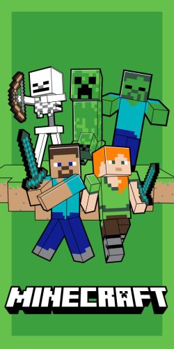 Minecraft Attack fürdőlepedő, strand törölköző 70x140cm (Fast Dry)