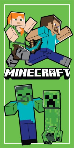 Minecraft Walking fürdőlepedő, strand törölköző 70x140cm (Fast Dry)