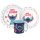 Disney Lilo és Stitch, A csillagkutya Just étkészlet, micro műanyag szett bögrével 390 ml 